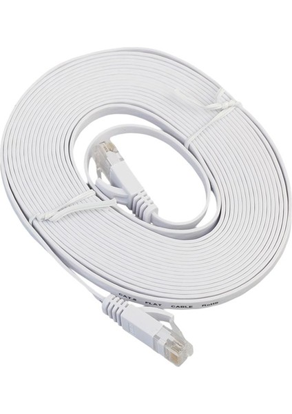 Cat6 Ethernet Internet RJ45 1000MBPS Yüksek Hızlı Lan Utp Kablo Kablosu Beyaz 3m (Yurt Dışından)