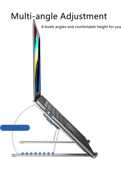 Laptop Standı Taşınabilir Çıkarılabilir Soğutma Fanı ile Dizüstü Gümüş Sessiz Katlanır (Yurt Dışından) indirimleri