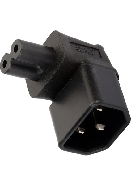 1 x C14 Ila C7 Adaptörü Iec 320 C14 Ila C7 Güç Kaynağı Açısı 90 Derece (Yurt Dışından)