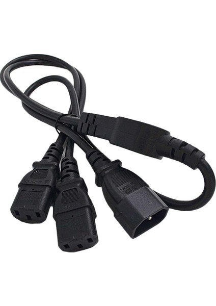 Y Splitter Iec 320 C14 Ila 2 C13 Ac Pdu Ups Güç Uzatma Kablosu Adaptörü (Yurt Dışından)