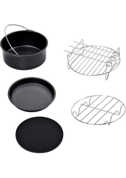 Air Fritöz Aksesuarları 6 Inç (16 cm Çap) 5'li Pişirme Seti(Yurt Dışından)