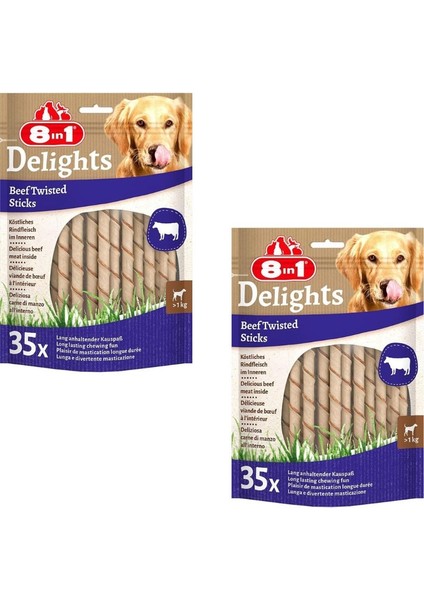Delights Köpekler Için Biftekli Ödül Çubuğu 190 gr x 2 Adet