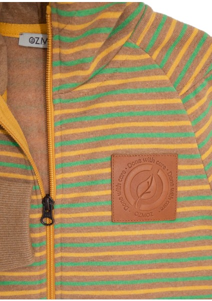 Recycle Pamuk Şardonlu Kapüşonlu Striped Kız Çocuk Ceket fiyatları