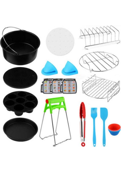 Air Fritöz Aksesuarları 8 Inç (20 cm Çap) 15'lü Pişirme Seti(Yurt Dışından)