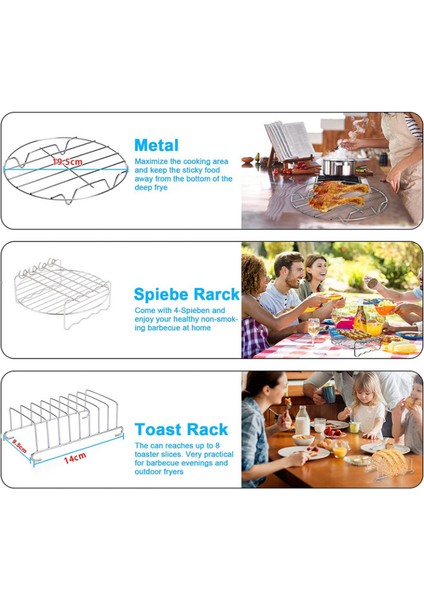 Air Fritöz Aksesuarları 8 Inç (20 cm Çap) 15'lü Pişirme Seti(Yurt Dışından) modelleri
