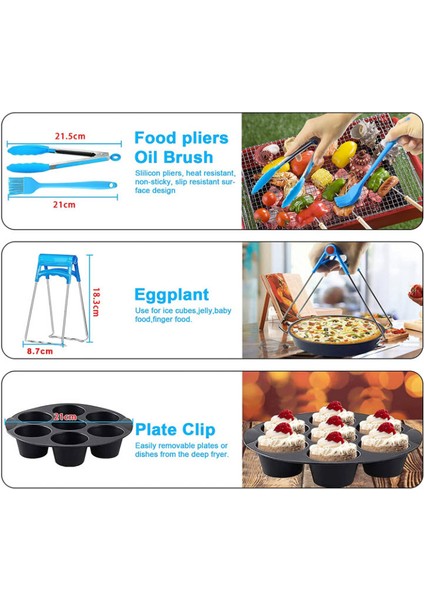 Air Fritöz Aksesuarları 8 Inç (20 cm Çap) 15'lü Pişirme Seti(Yurt Dışından) fırsatları