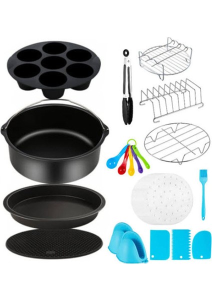 Air Fritöz Aksesuarları 7 Inç (18 cm Çap) 13'li Pişirme Seti(Yurt Dışından)