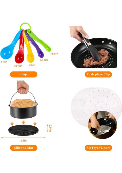 Air Fritöz Aksesuarları 7 Inç (18 cm Çap) 13'li Pişirme Seti(Yurt Dışından) fiyatları