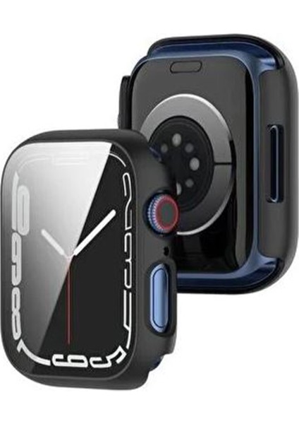Apple Watch 8 45MM Ekran Korumalı Sert Rubber Kılıf - AL3173