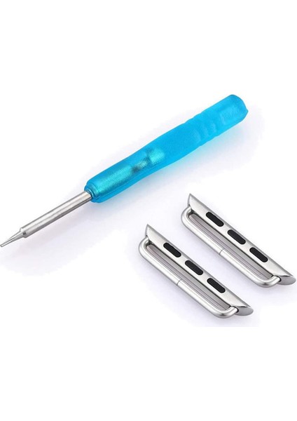 Apple Watch Seri 8 45MM Metal Kordon Kayış Adaptörü - Gümüş AL3076