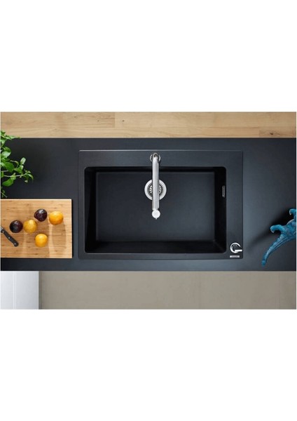 S51 S510-F660 Ankastre Eviye 660, Grafit Siyahı