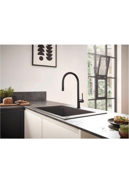 S51 S510-F660 Ankastre Eviye 660, Grafit Siyahı