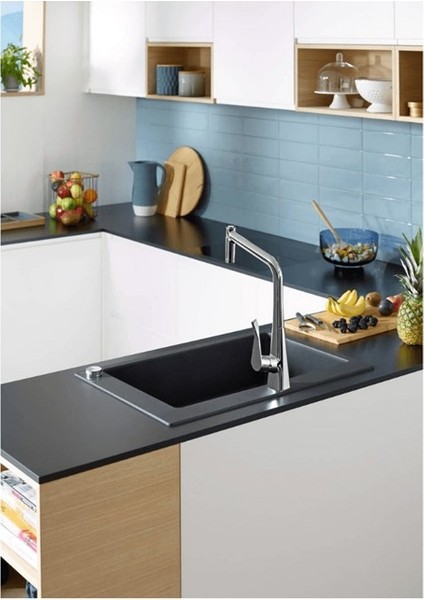 S51 S510-F660 Ankastre Eviye 660, Grafit Siyahı