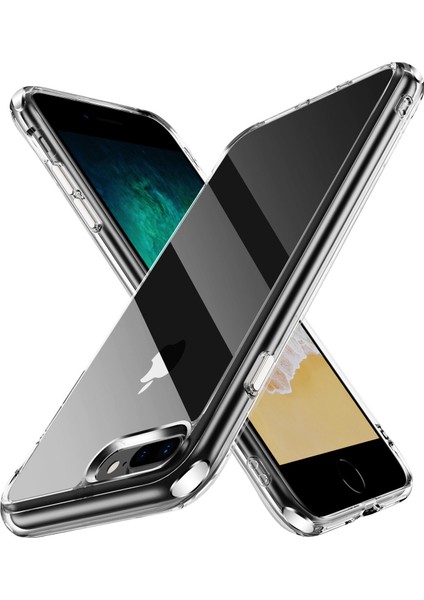 iPhone 8 Plus / 7 Plus Için Crystal Clear Hard Pc Tpu Tampon Koruyucu Kılıf Kapağı - Clear(Yurt Dışından)