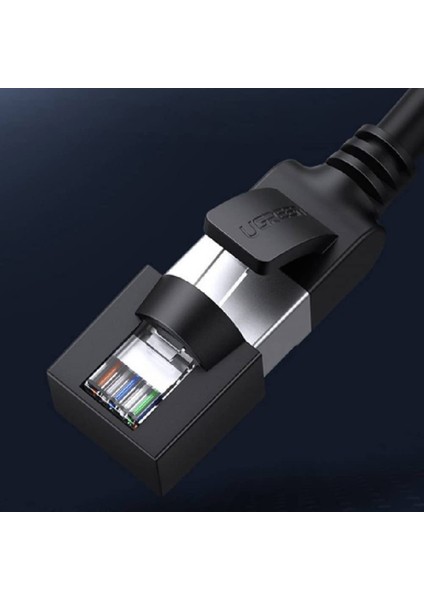 Cat6 Saf Bakır Metal Konnektör Ethernet Kablosu Siyah 10 Metre modelleri