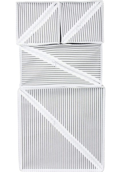 4'lü Gri Çekmece Düzenleyici 20D x 30W x 20H cm Kullanışlı ve Şık Saklama Ürünü fırsatları