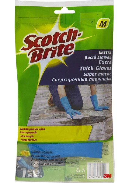 Scotch-Brite 1618316 Ekstra Güçlü Eldiven, M