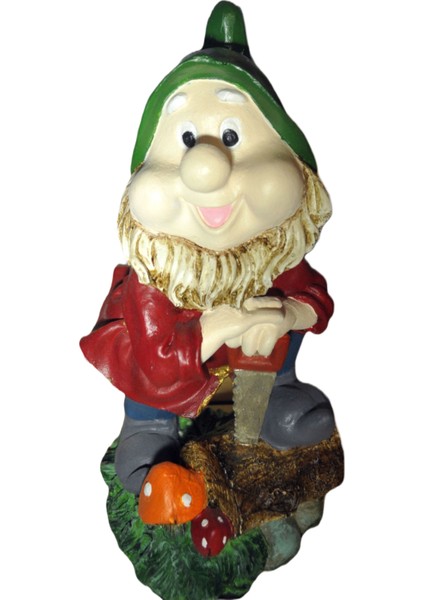 Oduncu Cüce Gnome 23 Cm. El Boyaması Biblo Dekoratif El Sanatları Ev&ofis Için Özgün Dekor Ürünü fiyatları