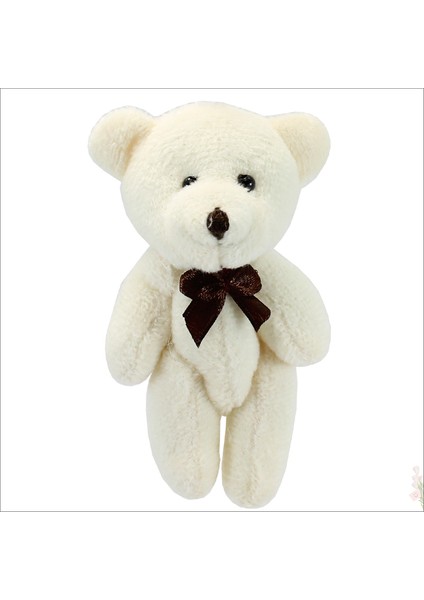 Peluş Ayıcık Anahtarlık, 9 x 5,5 cm - Krem