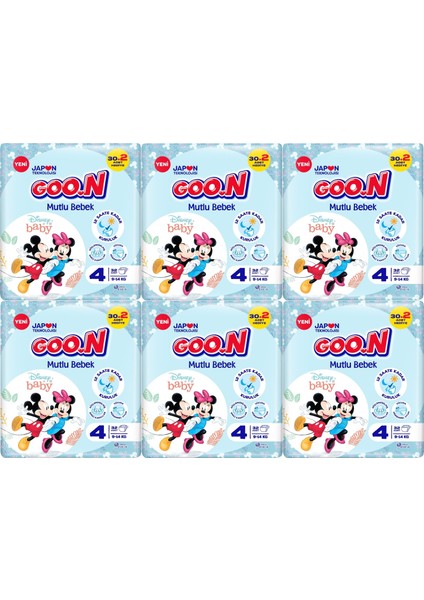 Mutlu Bebek Bebek Bezi Beden:4 (9-14KG) Maxi 192 Adet Jumbo Ekstra Pk
