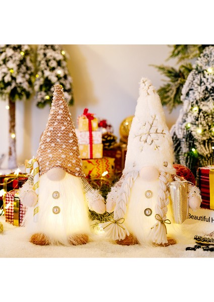 2 Adet Işıklı Noel Gnome Süslemeleri (Yurt Dışından)