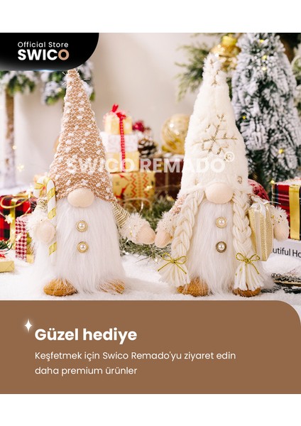 2 Adet Işıklı Noel Gnome Süslemeleri (Yurt Dışından)