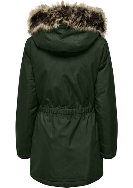 Kadın Parka Yeşil 15213755 Onliris Fur Winter Parka cc Otw fiyatları