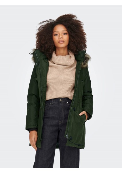 Kadın Parka Yeşil 15213755 Onliris Fur Winter Parka cc Otw modelleri
