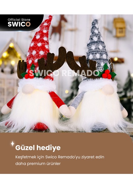 2 Adet Işıklı Noel Gnome Süslemeleri (Yurt Dışından)