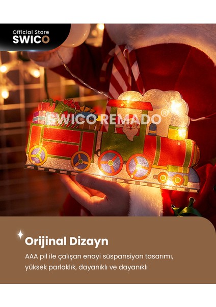Vantuz Kancalı Noel Pencere Asma Işıkları (Yurt Dışından)