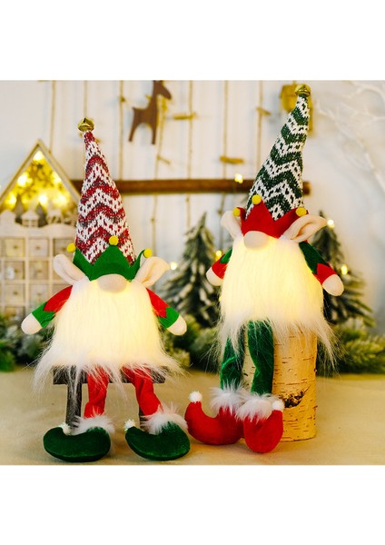 2 Adet Işıklı Noel Gnome Süslemeleri (Yurt Dışından)