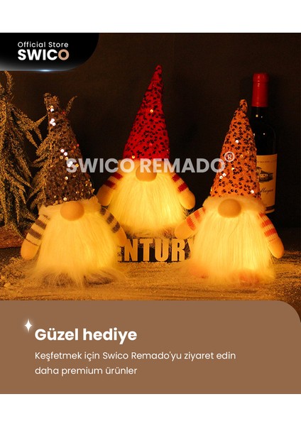 1 Adet Işıklı Noel Gnome Süslemeleri (Yurt Dışından)