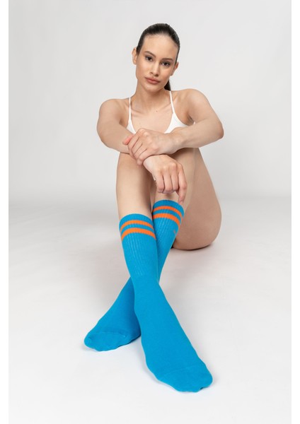 Paul Kenzie Motley Socks Unisex Nakışlı Uzun Tenis Çorap - Rainbow 6