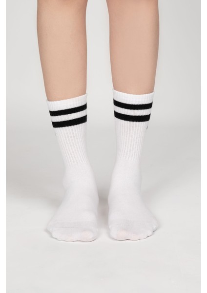 Motley Socks Unisex Nakışlı Uzun Tenis Çorap - Zebra