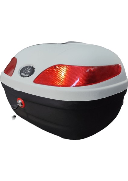 S33 Carbon 33 Litre Motosiklet Arka Çanta Beyaz