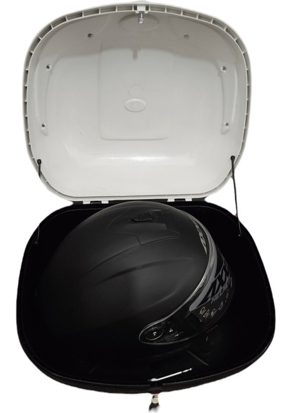 S33 Carbon 33 Litre Motosiklet Arka Çanta Beyaz modelleri