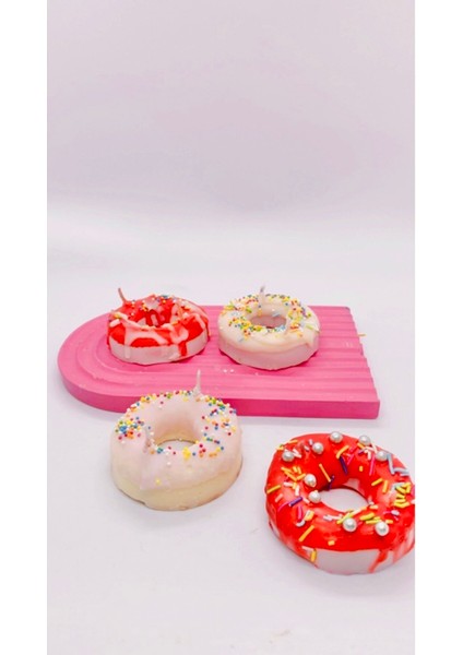 Dekoratif Pembe Donut Mum