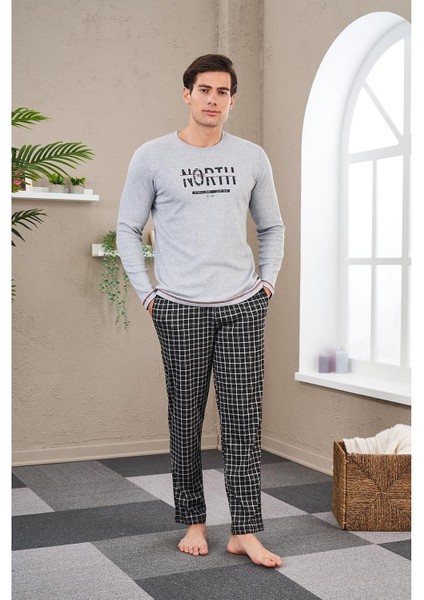 23712 Erkek Baskılı Pijama Takım