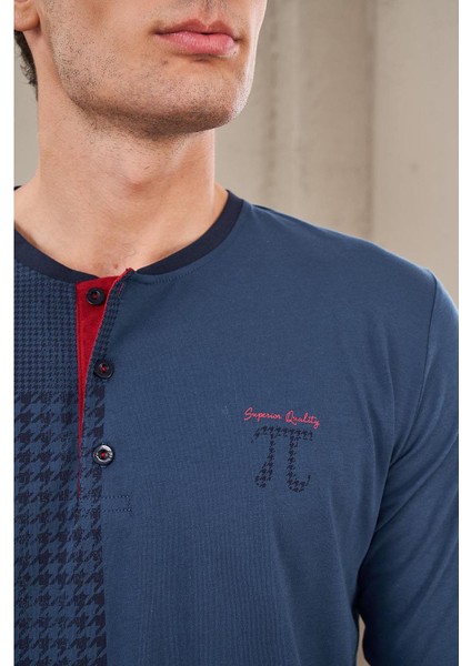23706 Erkek Patlı Baskılı Pijama Takım
