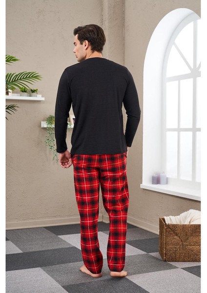 23705 Erkek Baskılı Yuvarlak Yaka Pijama Takım modelleri