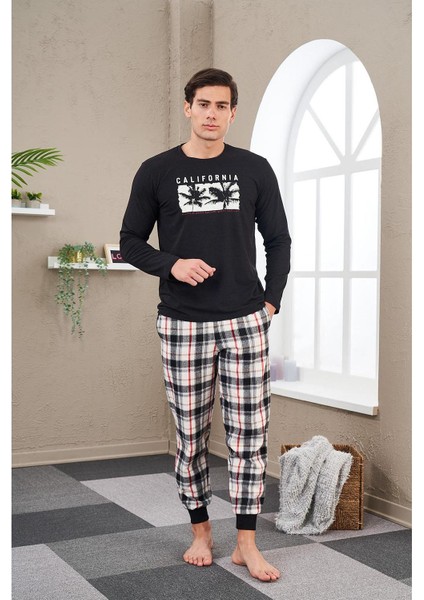 23702 Erkek Baskılı Pijama Takım