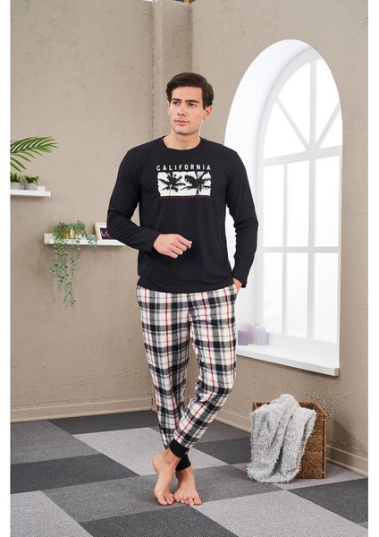23702 Erkek Baskılı Pijama Takım