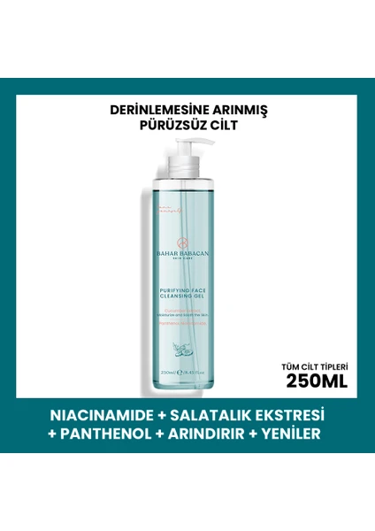 Bahar Babacan Niacinamide Ve Salatalık Özlü Arındırıcı Yüz Temizleme Ve Yüz Yıkama Jeli 250ml