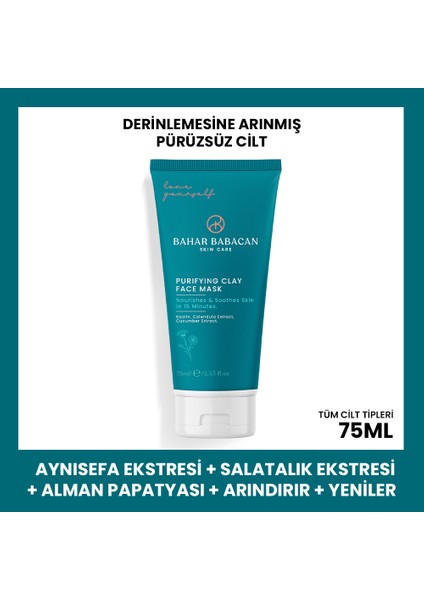 Kaolin Kili Ve Alman Papatyası Özlü Arındırıcı Siyah Nokta Karşıtı Kil Maskesi 75ml