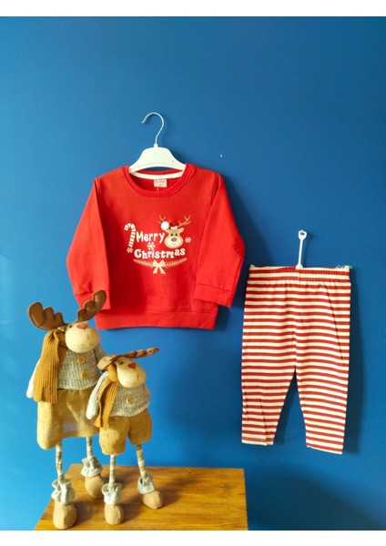 Merry Christmas Yazılı Unisex Çocuk Yılbaşı Ikili Takım