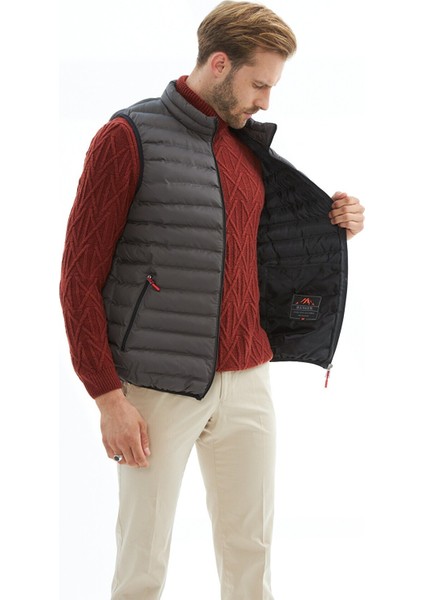 Erkek Slim Fit Şişme Yelek Antrasit - 305DNGR fiyatları