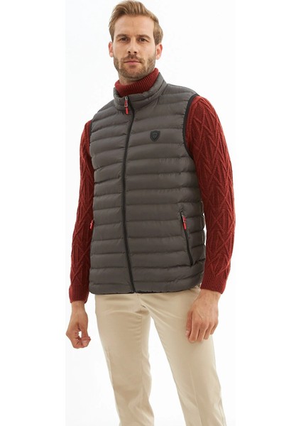 Erkek Slim Fit Şişme Yelek Antrasit - 305DNGR indirimleri