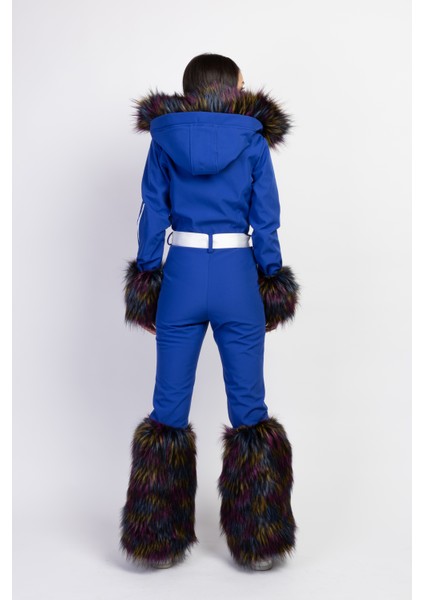 Sd Kürk Detaylı Kapüşonlu Saks Kayak Tulumu fırsatları