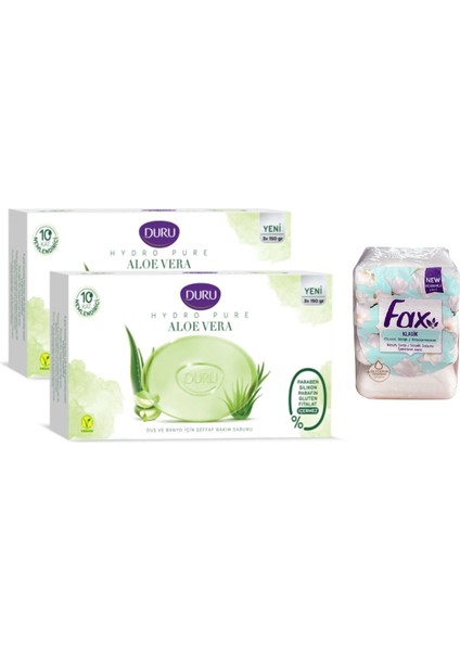 Hydro Pure Aloe Vera Banyo Sabunu 3X150G 2 Adet + Hediye Fax Klasik Sabun