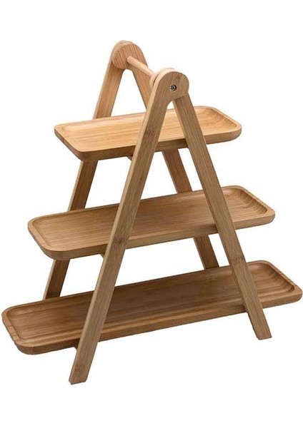 Bambu 3 Katlı Sunum Tabağı